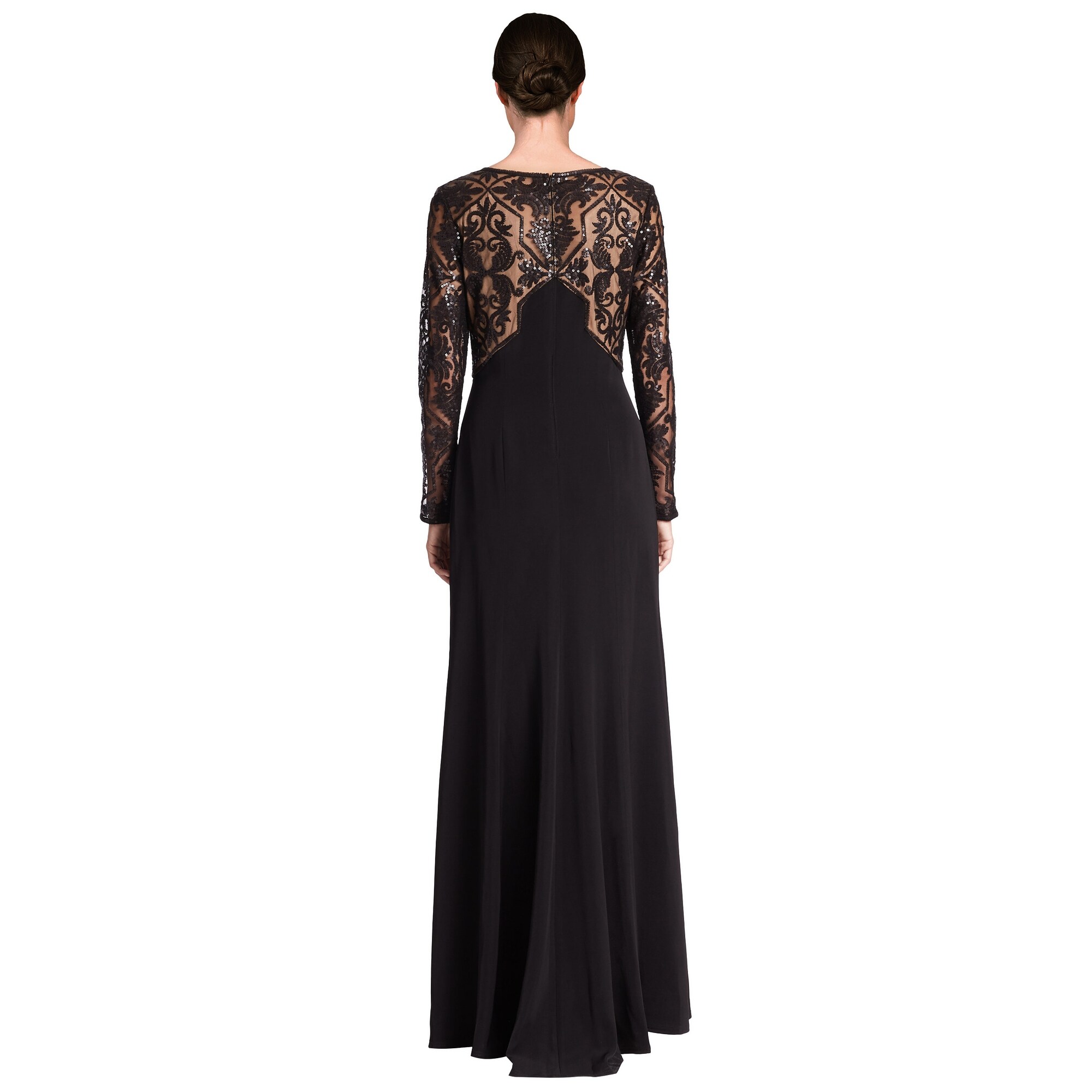 mesh evening gown