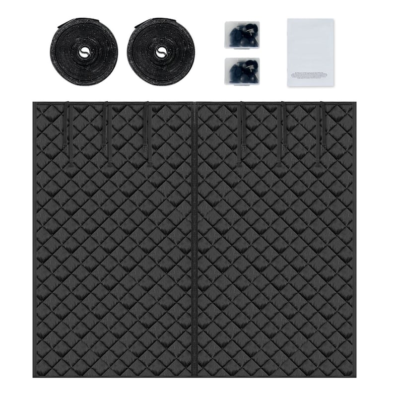 Garage Door Screen for Winter 10.3 x 8.14 ft Garage Door Insulation Kit - Multi