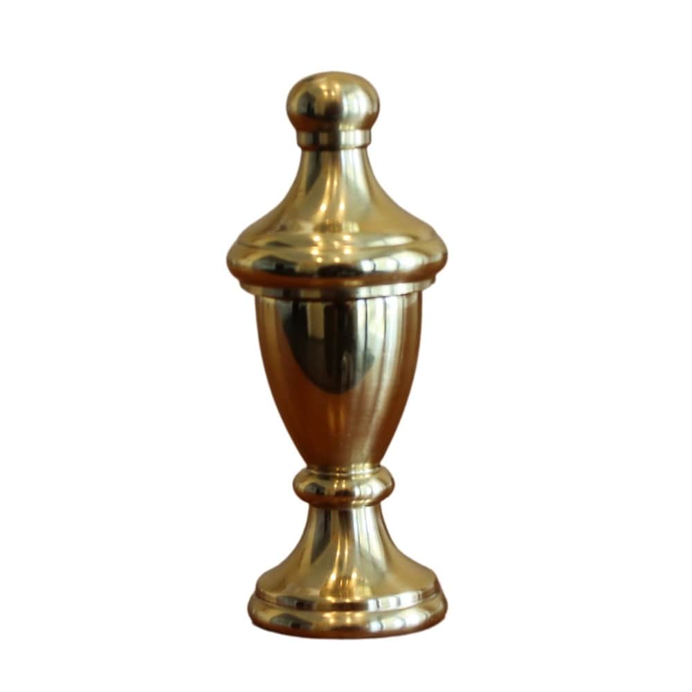 Decorative Spire Lamp Finial Polished Brass, 2.3"h