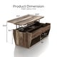 preview thumbnail 7 of 14, Furniture of America Rere Rustic 41-inch Wood 2-Shelf Lift-top Coffee Table