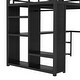 preview thumbnail 8 of 9, Black Full Loft Bed with Built-in Wardrobe, Desk, and Storage Shelves, Space-Saving Design