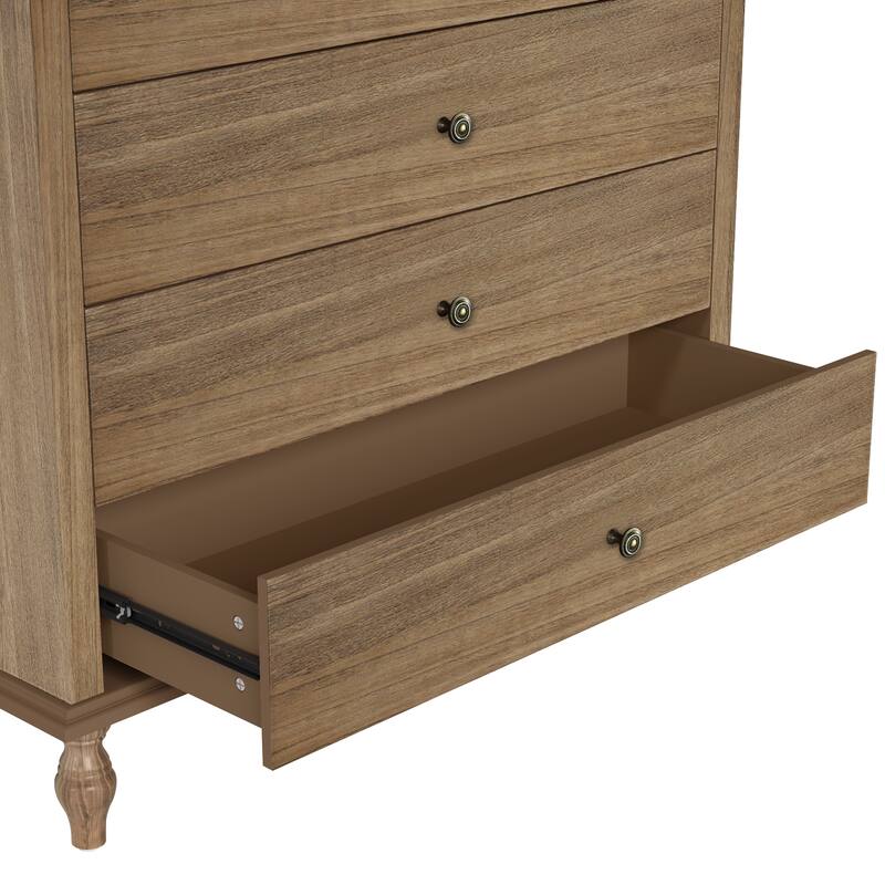 4-Drawer Accent Chest Wooden Dresser Nightstand for Bedroom