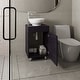 preview thumbnail 7 of 7, Tacna 18" Wide Free Standing One Door Vanity, With Vessel Porcelain Sink, Bathroom Storage