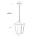 preview thumbnail 8 of 16, Anly Modern Farmhouse Black Gold 1-Light Outdoor Pendant Lights Patio Lantern Lamp - D7" x H12.2"