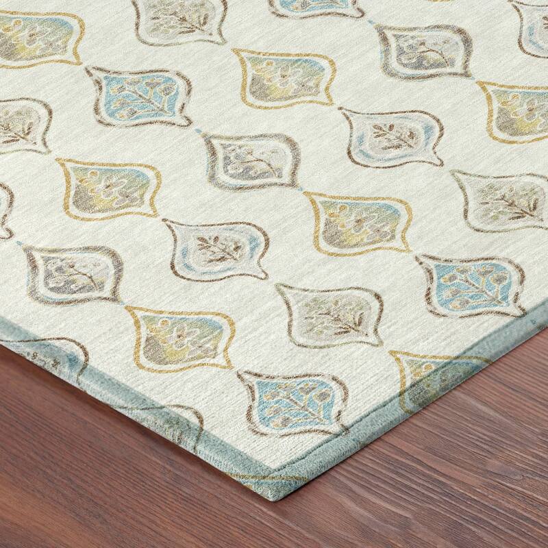 Machine Washable Indoor/ Outdoor Casual Greenwood Chantille Rug