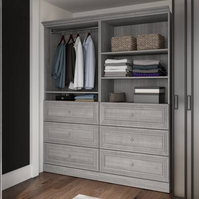 Versatile 72W Closet Organizer with Drawers by Bestar