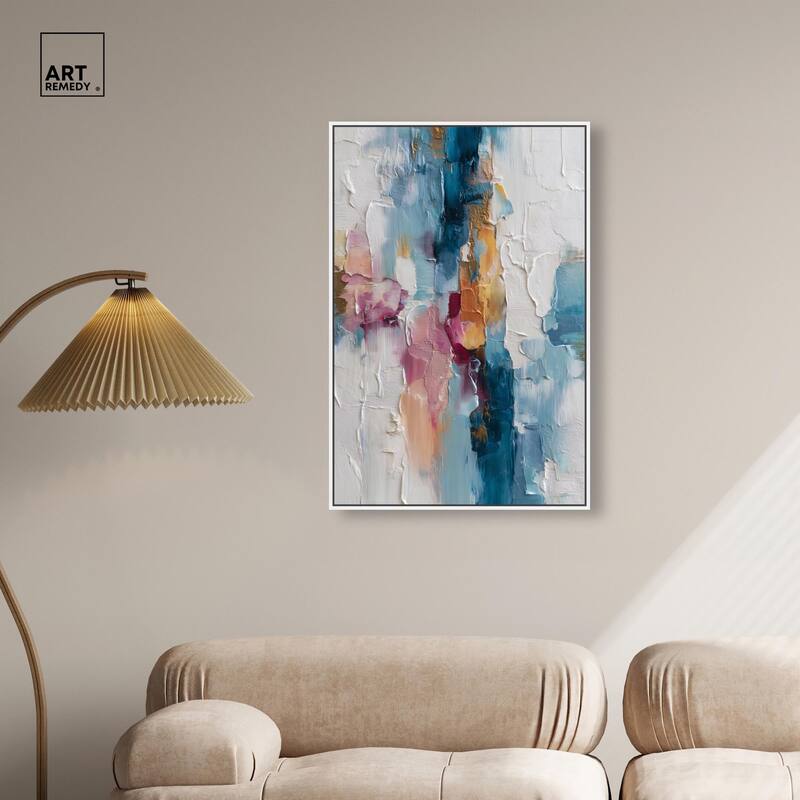 Petal Pink and Ocean Blue II Canvas by Art Remedy