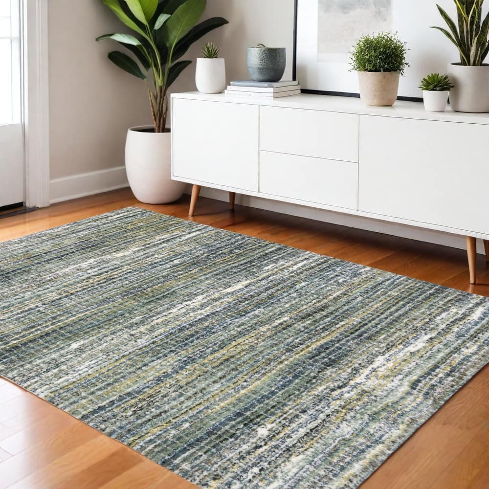 HomeRoots Hesi Geometric Industrial Runner Area Rug