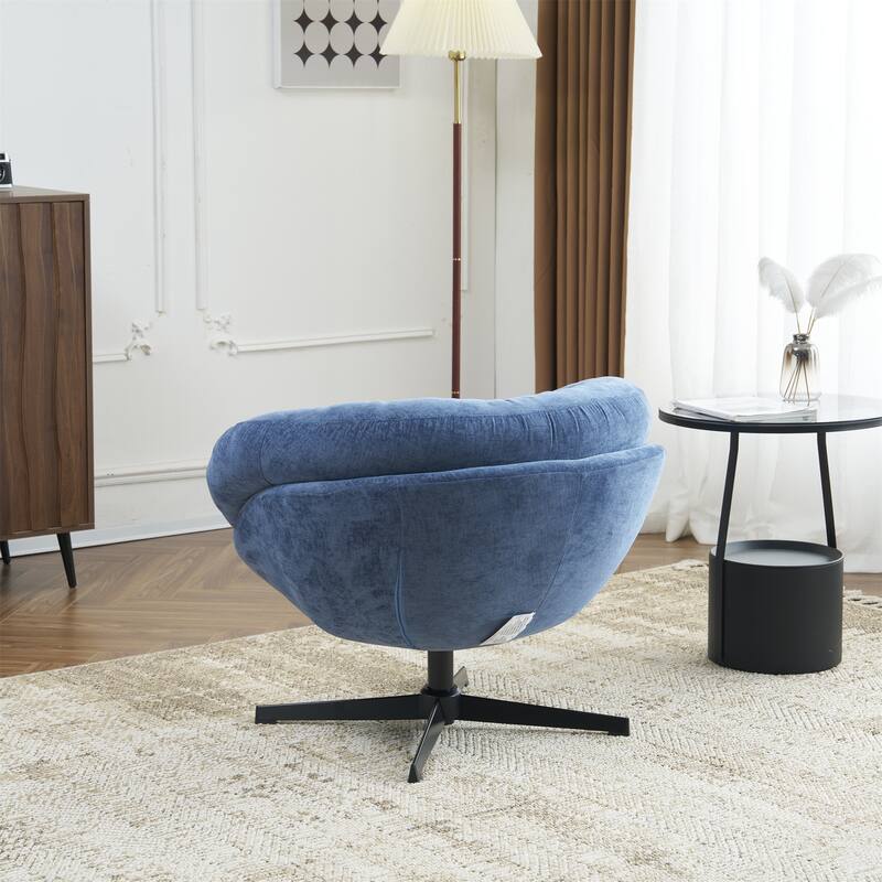 Ergonomic Chenille Office Chair Swivel Chair, Rotating Chair Club Chair Accent Chair with Removable Cushion