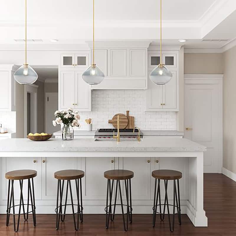 11.4" Modern 1-light Handblown Glass Pendant Light