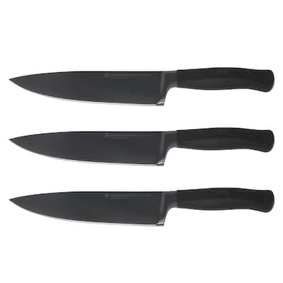 3x Wusthof Performer 8" Chef's Knife, Black