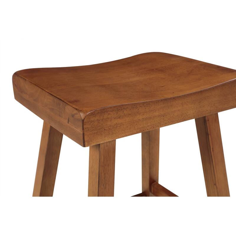 24 In Jackson Wood Saddle Barstool