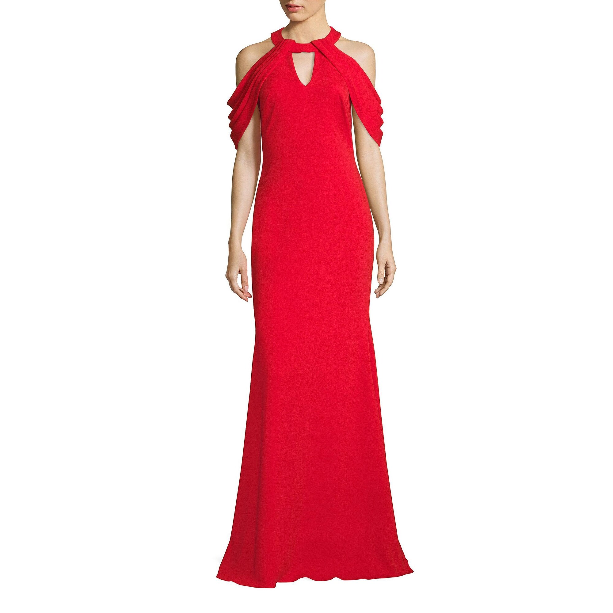 badgley mischka red ball gown