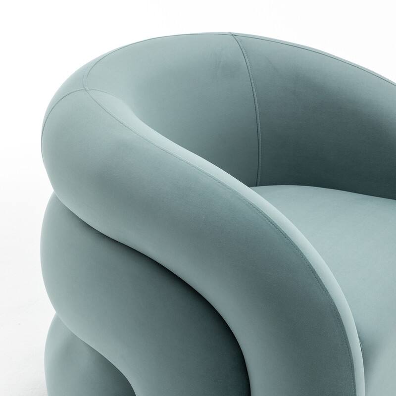 SEYNAR Modern Glam Velvet 360 Degree Swivel Accent Armchair with Tufted Back Set of 2
