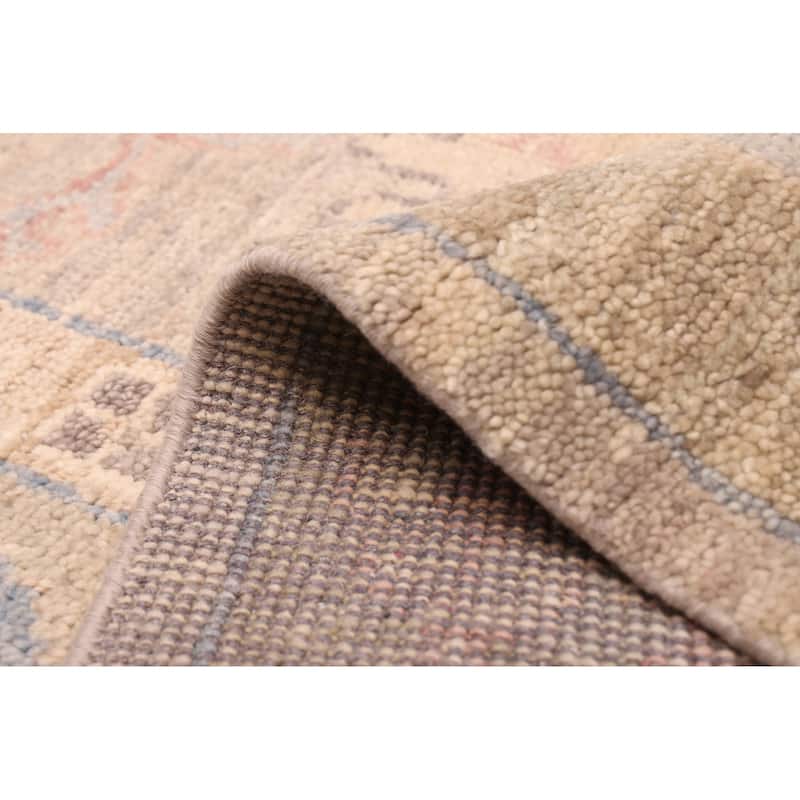 ECARPETGALLERY Hand-knotted Modern Oushak Taupe Wool Rug - 9'9 x 13'8