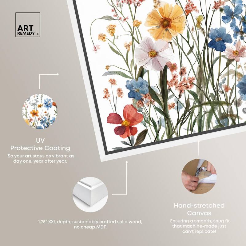 Garden of Fluttering Canvas by Art Remedy