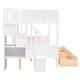 preview thumbnail 8 of 9, Elegant Twin over Full Bunk Bed with Shelfs, Storage Staircase and 2 Drawers
