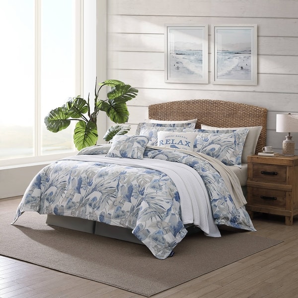 Tommy Bahama Raw Coast Blue Cotton Reversible Duvet Cover Set On Sale Bed Bath & Beyond