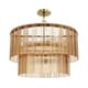 preview thumbnail 9 of 10, Hunter + Jasmine Roth Ontario Ribbed Glass Pendant Chandelier - Foyer, Dining Room, Kitchen Table or Island - Transitional, Glam