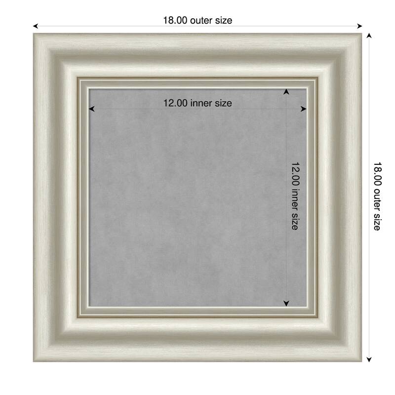 Amanti Art Sophia Gold Framed - 18 x 18 in - Sophia Silver