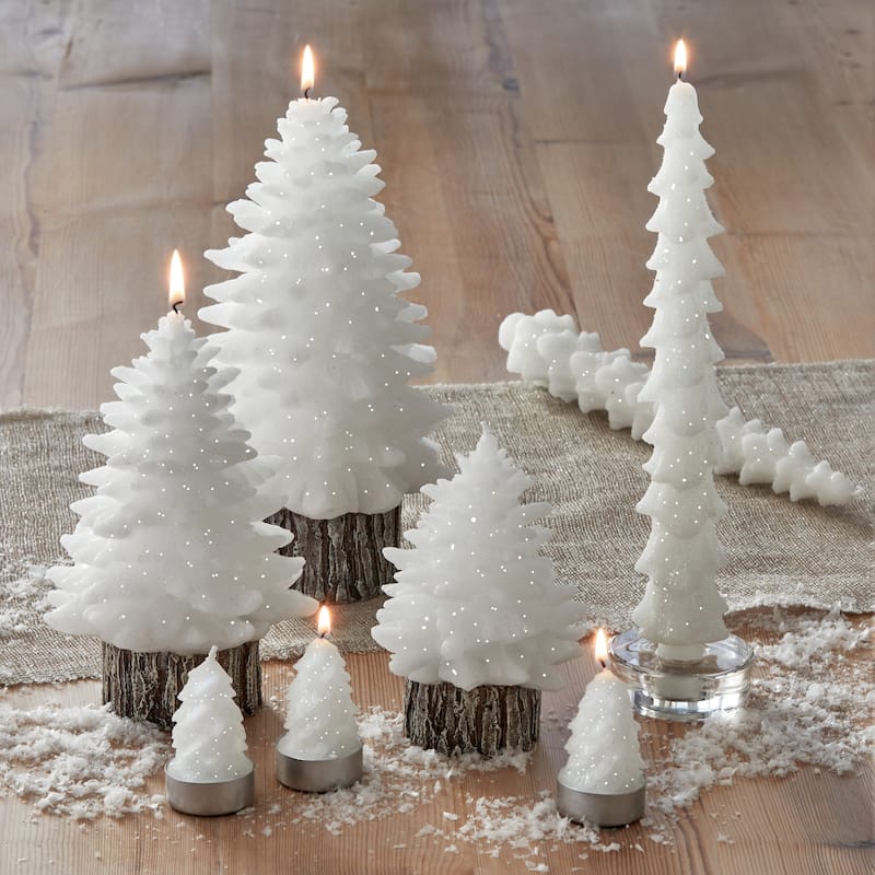 Spruce Tealight Candles Set of 6 White Paraffin Wax 4 Hour Burn Time Perfect for Christmas Decor