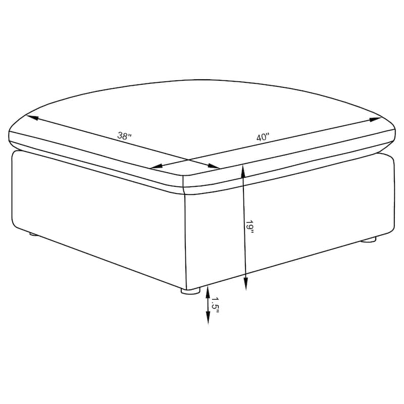 Hobson Transitional Rectangular Upholstered Ottoman