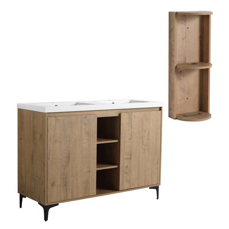 48" Freestanding Bathroom Vanity With Double Sink