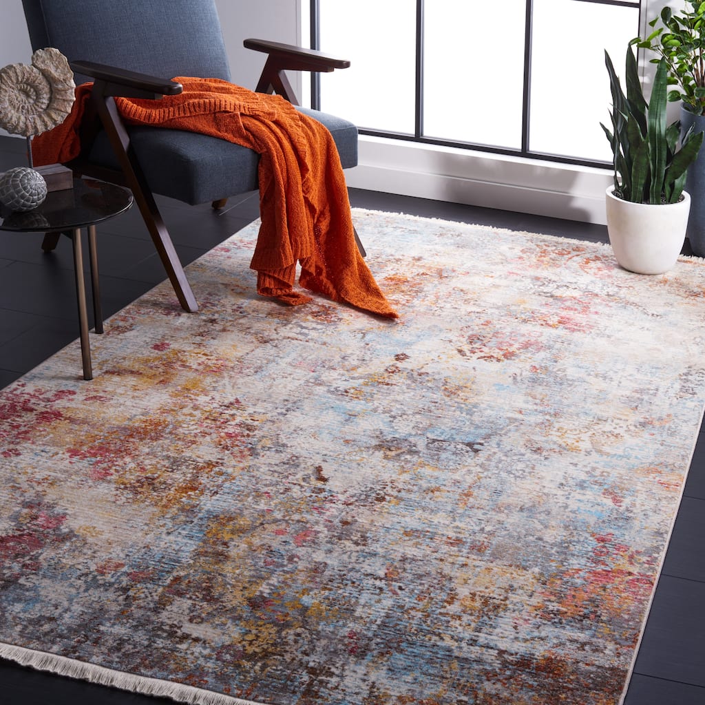 SAFAVIEH Vintage Persian Cass Modern Abstract Rug - Rust/Blue - 5' x 7' 6"