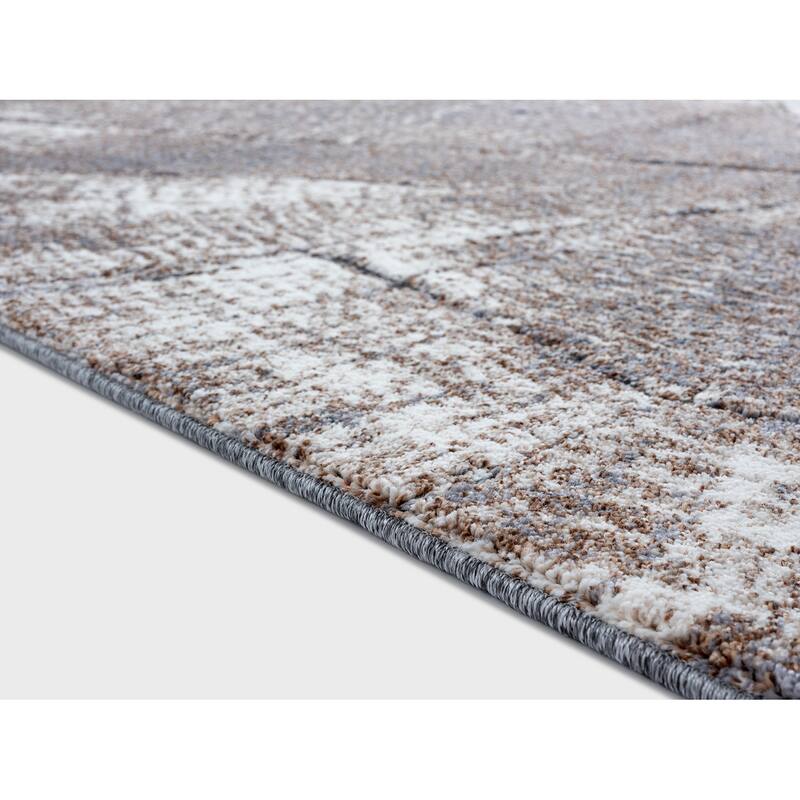 Milan Beige/Brown Polypropylene Area Rug