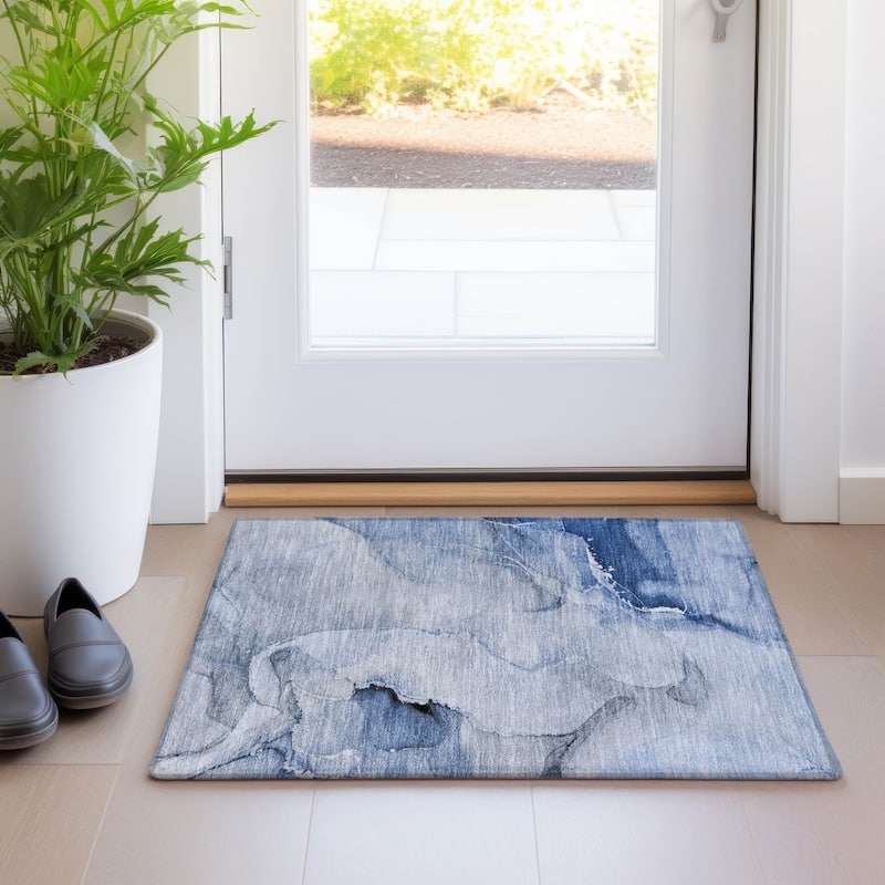 Alrine Modern Art-Inspired Weather Resistant Versatile Elegance Outdoor Rug - 2' x 3'