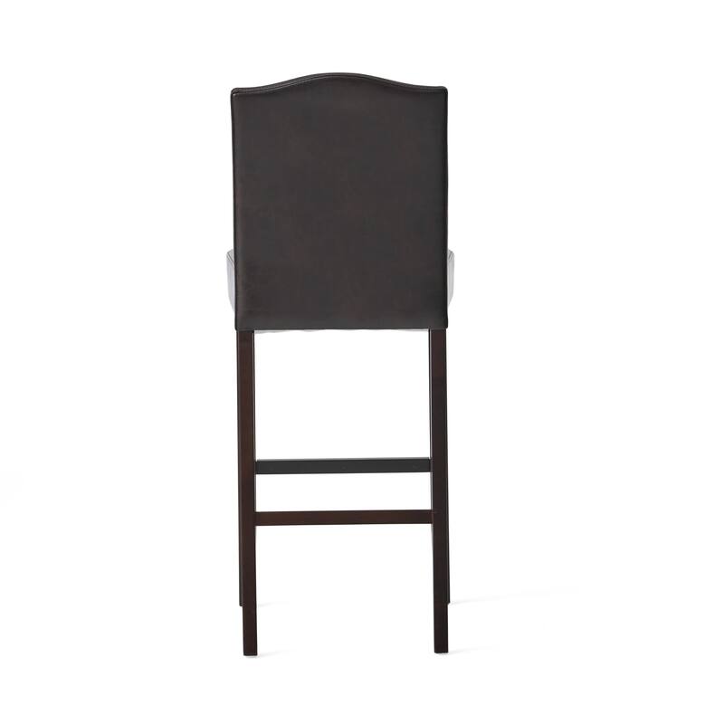 Roomfitters Barstool Set of 2, Modern Kitchen and Dining Seating, Brown