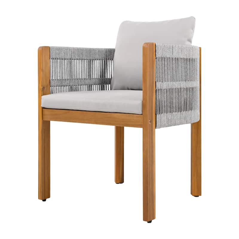 Christopher Knight Home - Isolde Acacia Wood Outdoor Dining Chair（Set of 2）