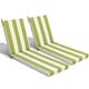 preview thumbnail 19 of 135, Pellebant Outdoor Patio Chaise Lounge Cushion 2PC-71.8" - Green&White