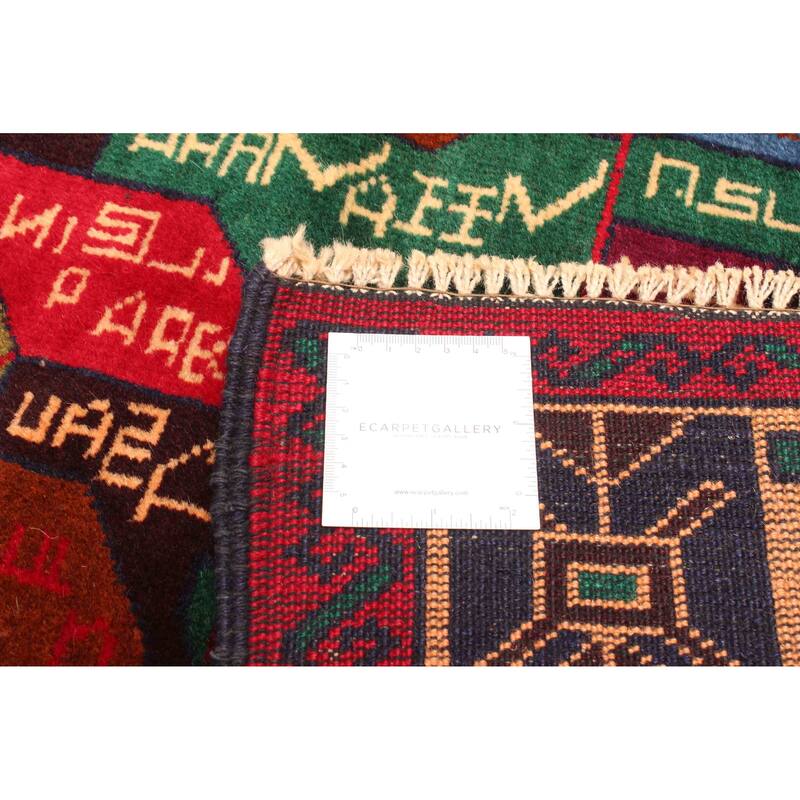 ECARPETGALLERY Hand-knotted Teimani Red Wool Rug - 3'4 x 6'1