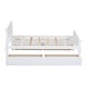 preview thumbnail 10 of 12, Twin Size Wood Platform Bed w/ 4 Drawers & Streamlined Headboard & Footboard Storage Bed Frame for Kids, Teens, White