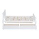 preview thumbnail 10 of 12, Twin Size Wooden Platform Bed with Built-in Storage Drawers and Streamlined Headboard