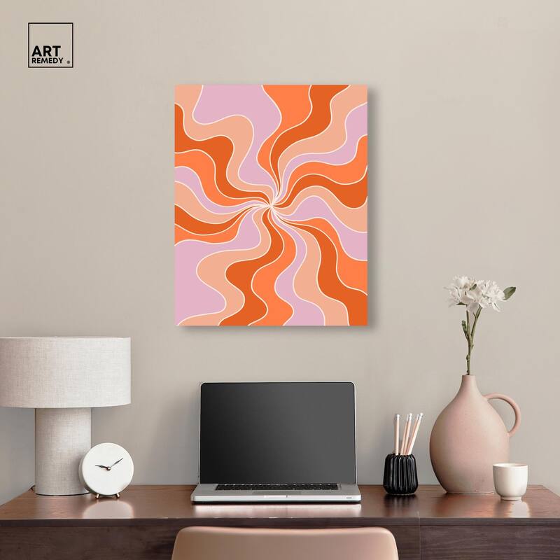 Carnaval Retro Curves II Canvas by Art Remedy, Gallery Wrapped