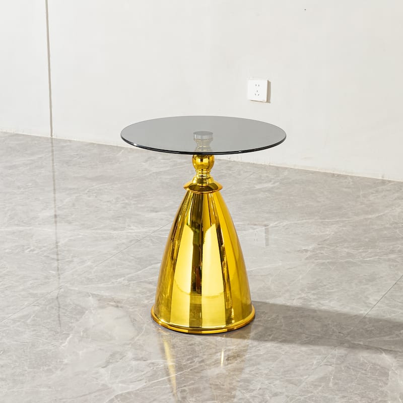 Modern Coffee Table Simple Coffee Table Stylish Side Table with Tempered Glass Table Top, for Living Room