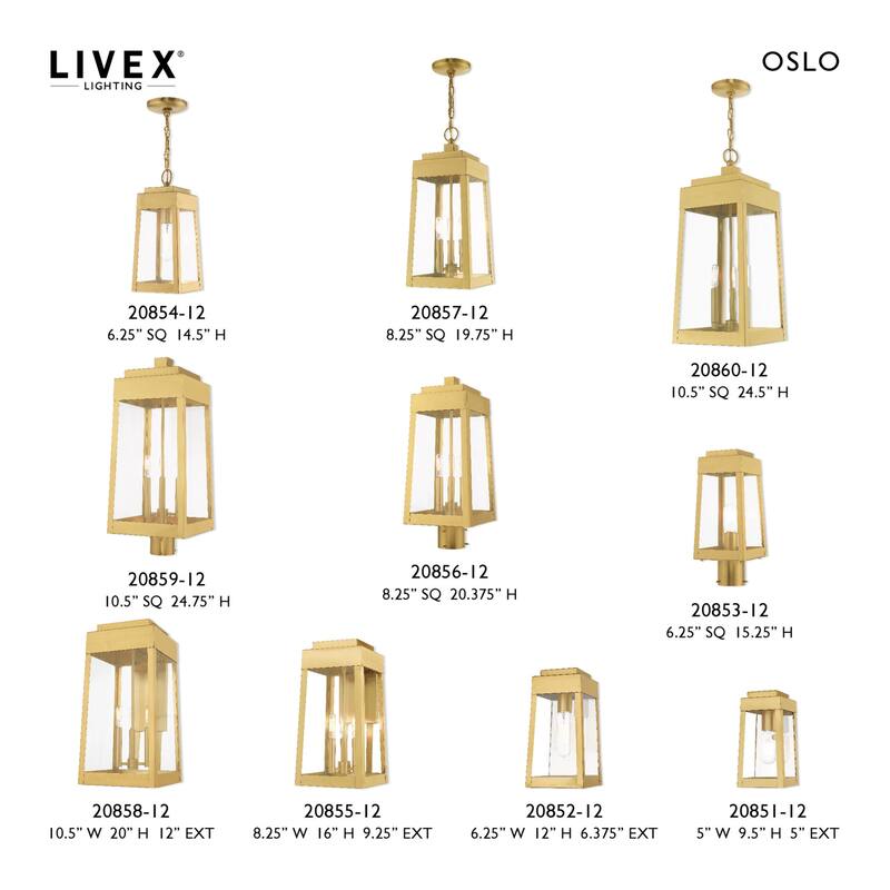 Livex Lighting Oslo Single Light 10" Tall Outdoor Wall Sconce