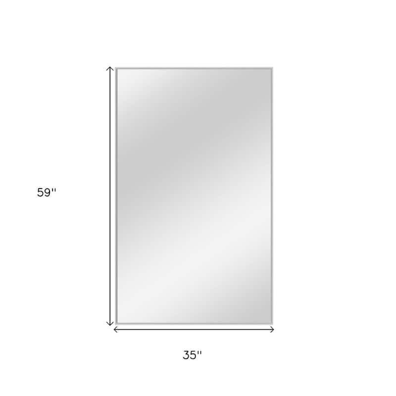 HomeRoots 59" Silver Metal Framed Accent Mirror