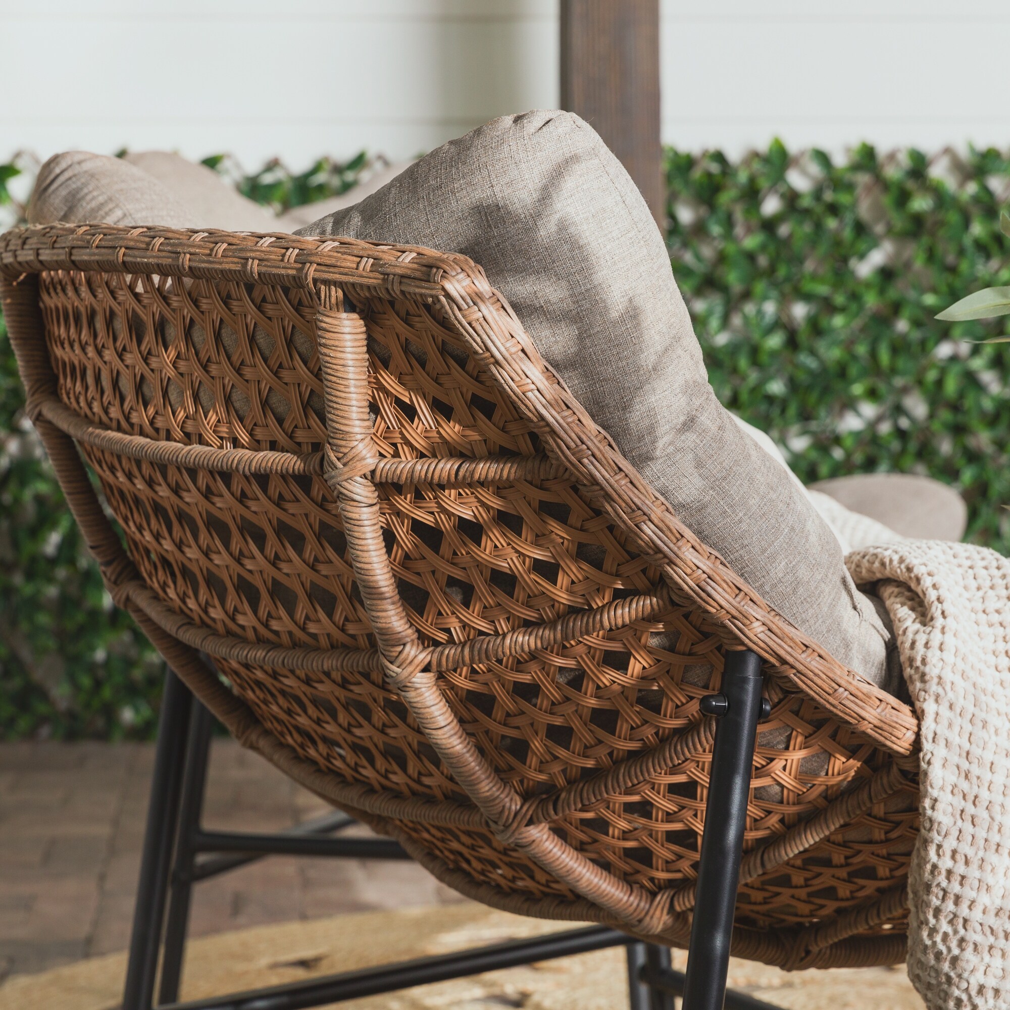 Middlebrook designs outdoor rattan 2025 papasan chairs with cushions