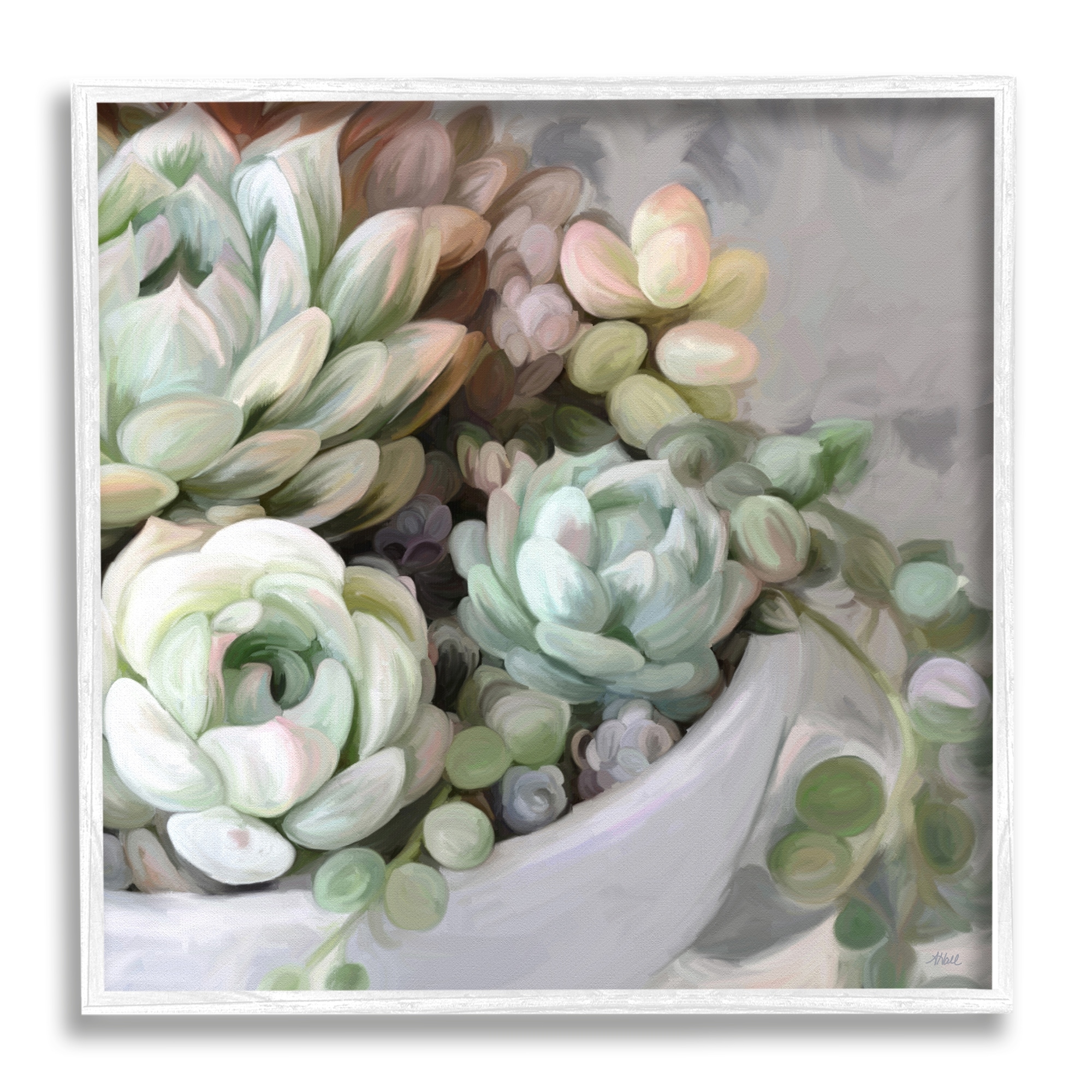 Stupell Botanical Succulent Arrangement Potted Floral Blossoms Framed Wall  Art, Design by Amy Hall Multi Bed Bath  Beyond 36348186