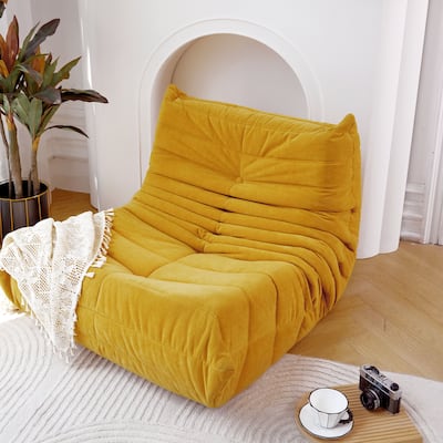 Ergonomic Design Stable Bean Bag Sofa,Armless Floor sofa Bean Bag Chair for Adults Fireside Bean Bag Lounger Memory Foam Chair