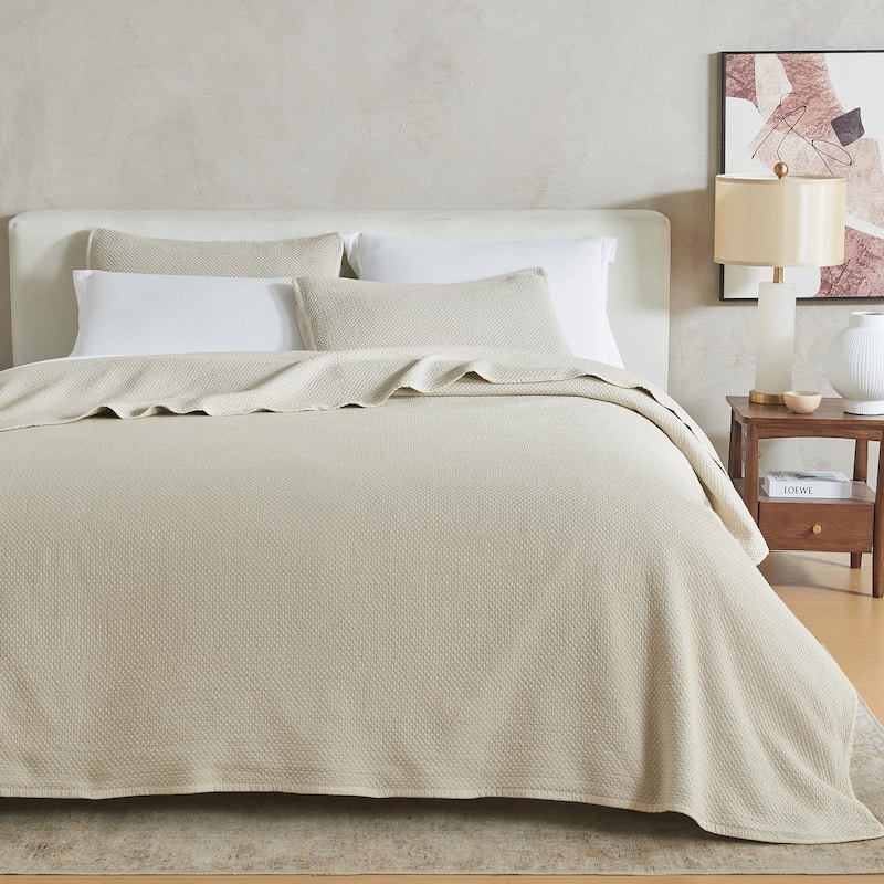 Linery & Co. Soft Stonewashed Stitched Lightweight Quilt Set - Sand - Twin XL