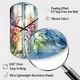 preview thumbnail 3 of 4, Designart - Window Of Floral Blooms I - Window Large Wall Clocks - Traditional Wall Clock in Cylinder Shape