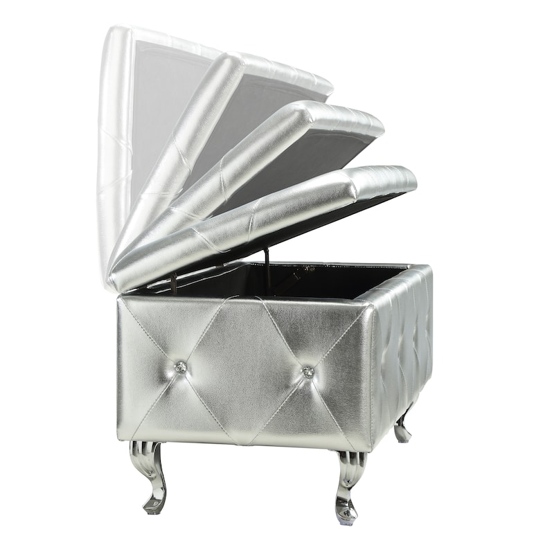 Upholstered Tufted Storage Bench