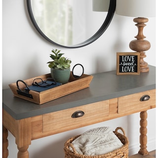 Kate and Laurel Stillright Wood Decorative Tray - 17x10