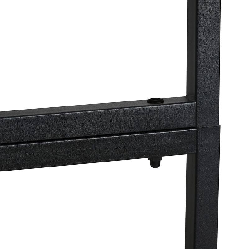 Industrial Clothes Rack Stand with Storage Shelves and 9 Hooks