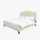 preview thumbnail 26 of 55, Tufted Upholstered Platform Bed with Sturdy Center Legs and Elegant Headboard for Bedroom by HULALA HOME
