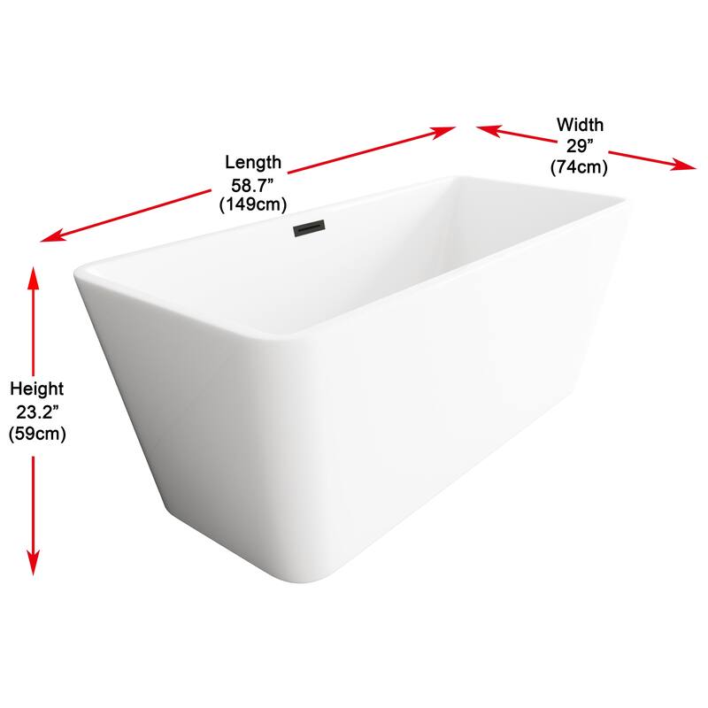 Thaddeus Bathtub in Glossy White